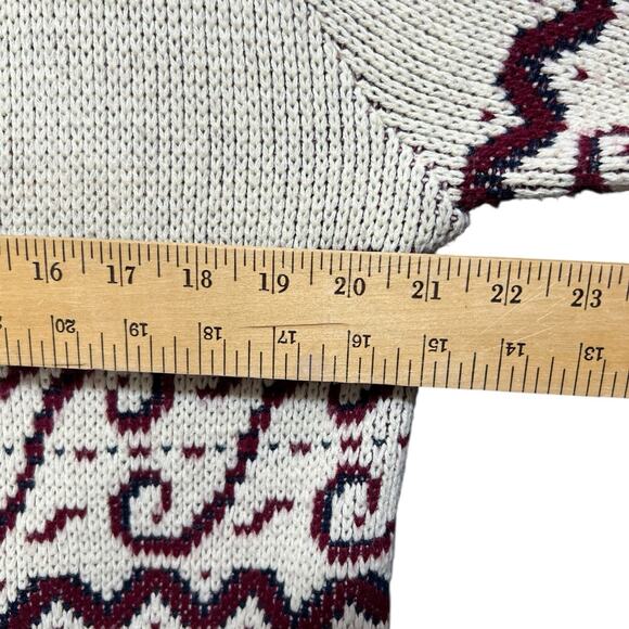 JCPENNEY Womens 70s Chunky Knit Shawl Collar Cardigan Sweater Sz M Cabin Cozy - Picture 9 of 10